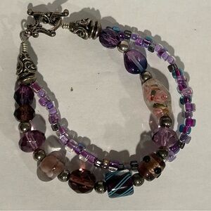 Elegant Purple Beaded Bracelet